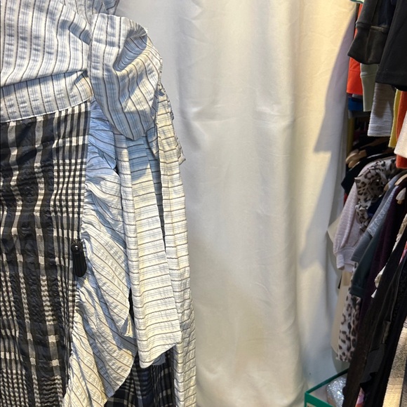 Ganni Asymmetrical blue and White Skirt - Picture 2 of 7